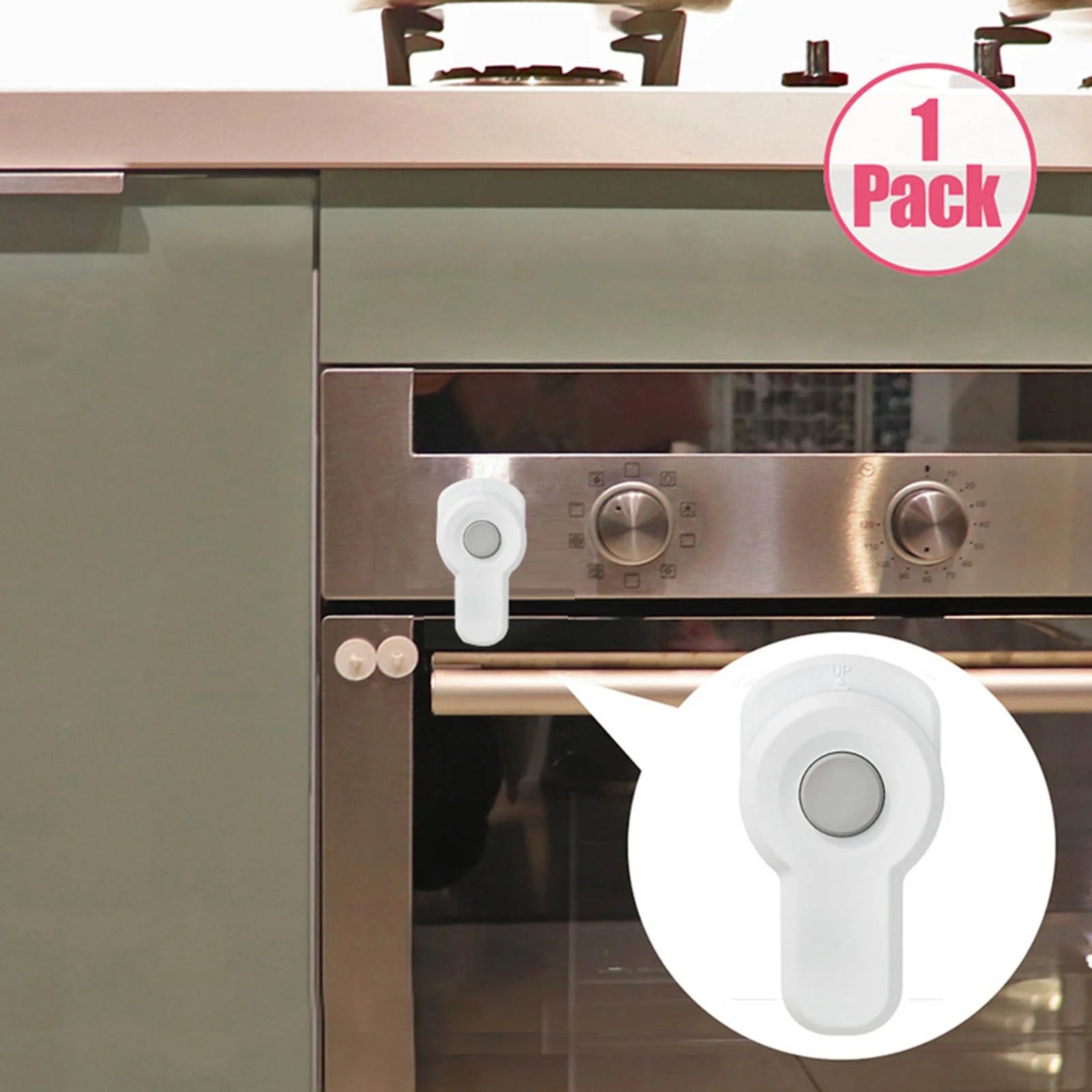 Baby Oven Lock Child Safety, 1 Pack, Heat-Resistant Oven Lock, Stove Child Proof, Stove Baby Proof, Stove Locks Child Safety, Oven Baby Proofing, Oven Safety Locks for Babies