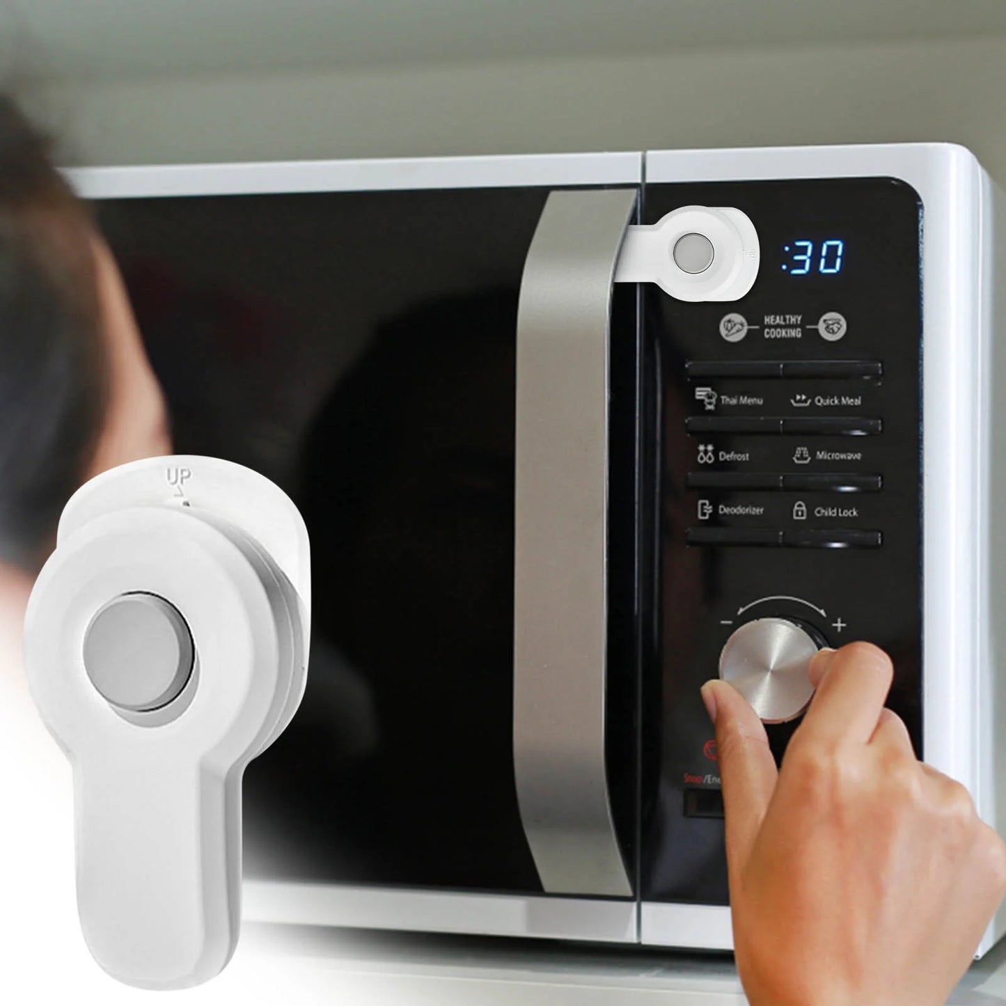 Baby Oven Lock Child Safety, 1 Pack, Heat-Resistant Oven Lock, Stove Child Proof, Stove Baby Proof, Stove Locks Child Safety, Oven Baby Proofing, Oven Safety Locks for Babies