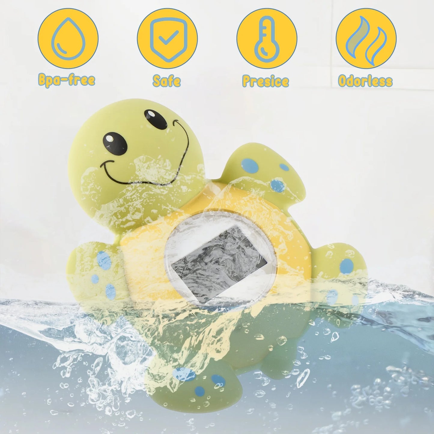 Baby Bath Thermometer, Bath Thermometer ,Temperature Fahrenheit, Turtle Bath Toy